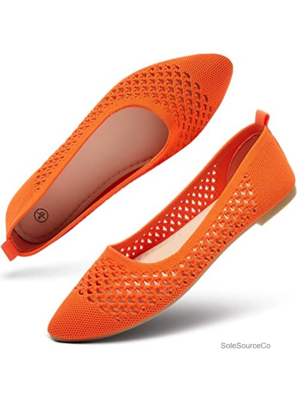 Women's Breathable Mesh Flats Memory Foam Ballet Dress Shoes Slip-On